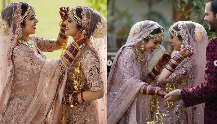 Rubina dilaik's sister wedding pics, this is how you look when you let the  professional stylists & designers do their job compared to what self  proclaimed dipika did ! : r/JanabMadamIbrahim