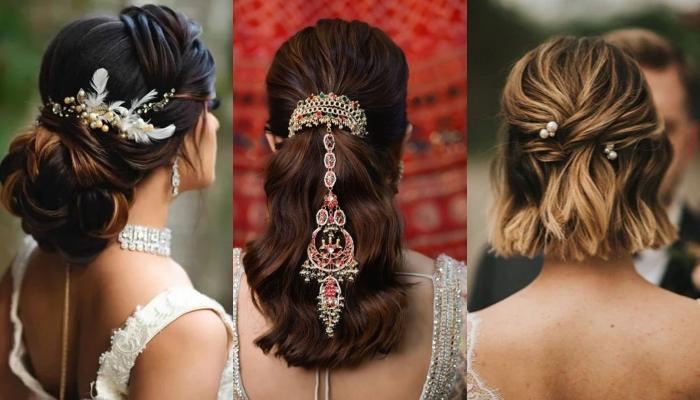 Pin by Srikanth on mehendi  Trendy wedding hairstyles Hair decorations  Bridal hair buns