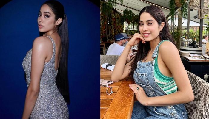 Janhvi Kapoor wears bodycon dress with boots and cap to Mumbai