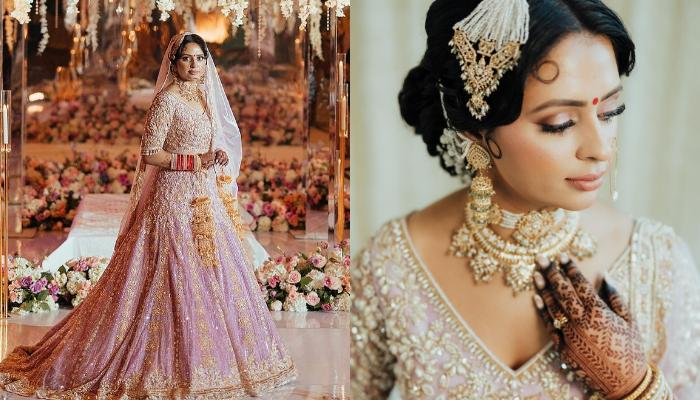 Brides, Sara Ali Khan's regal maroon and gold Manish Malhotra lehenga is  perfect for your reception | VOGUE India