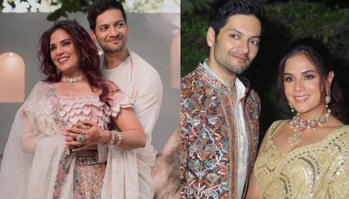 Richa Chadha And Ali Fazal's Cocktail Ceremony Begins, Bride-To-Be Looks Pretty In A Golden Saree