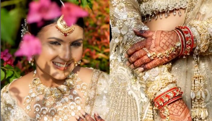 Blogger, Cherry Jain Dons Ivory-Hued Lehenga On Wedding, Flaunts