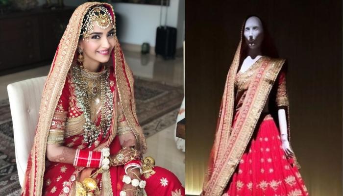 FIRST PICS of Sonam Kapoor as STUNNING BRIDE in her red & golden lehenga is  here!