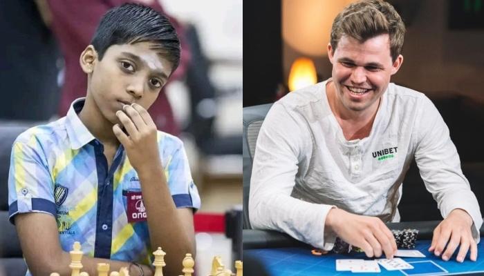 Incredible moment India's chess prodigy R. Praggnanandhaa gets