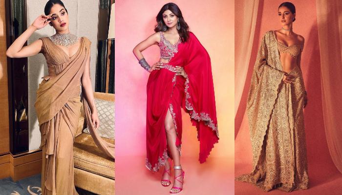 20 Beautiful Designs of Dhoti Sarees For Women in Fashion | Western dresses  for girl, Saree wearing styles, Saree designs party wear