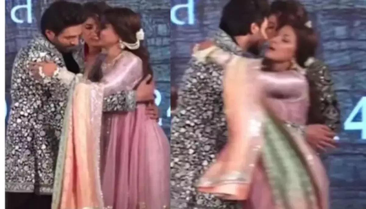 Hina Khan Almost Falls On Stage As She Loses Balance While Greeting Kartik Aaryan During An Event