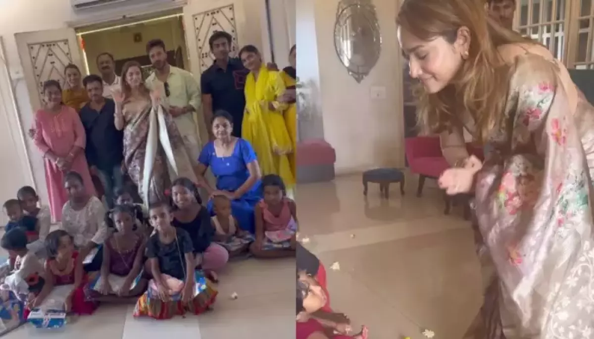 Navratri Special: Ankita Lokhande And Vicky Jain Perform 'Kanya Poojan ...