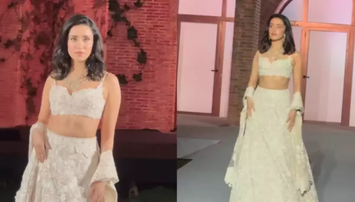 Shraddha Kapoor Stuns In A White Lehenga But Her Ramp Walk Fails To Impress Fans, ‘Rehne Do Behen..’