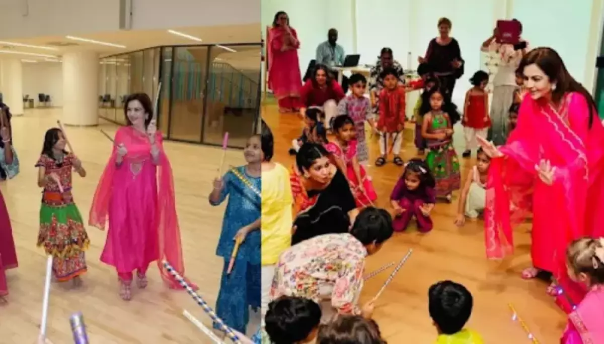 Nita Ambani And Isha Ambani Play Dandiya With Kareena Kapoor’s Son, Jeh And Other Kids In DAIS