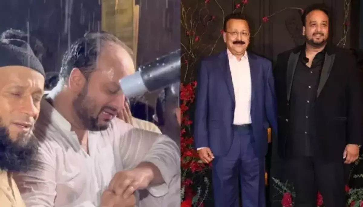 Baba Siddique’s Son, Zeeshan Cries Inconsolably As He Performs His Father’s Last Rites In Heavy Rain