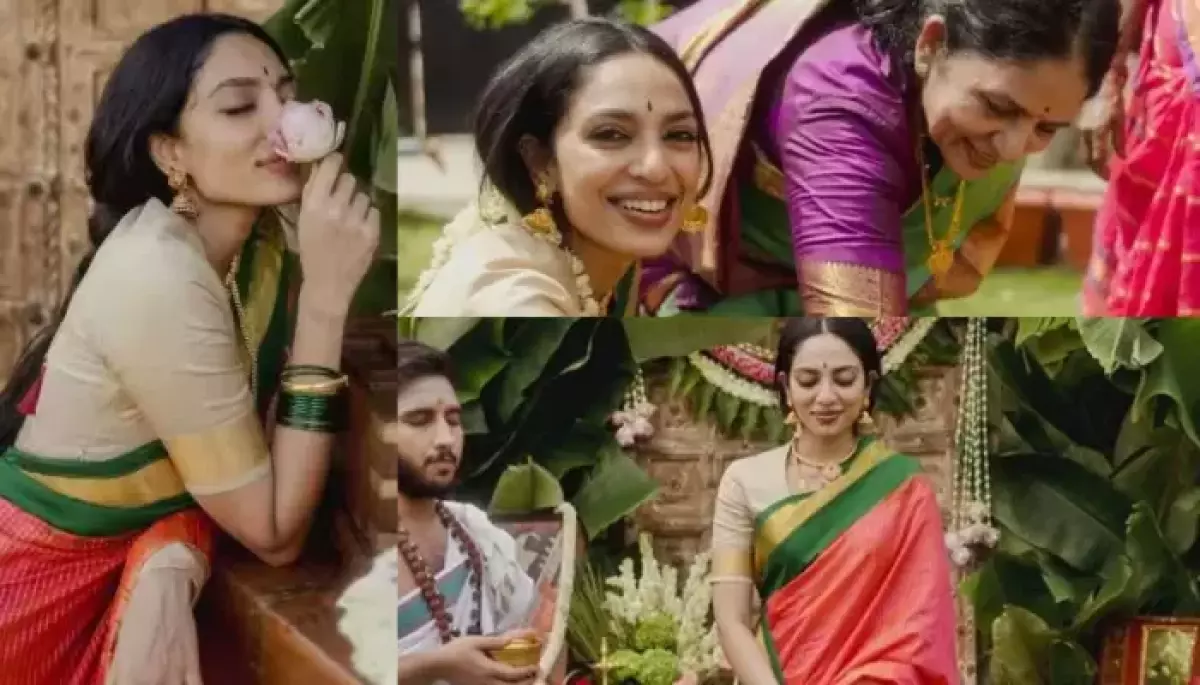 Sobhita Dhulipala Exudes Elegance In A Silk Kanjivaram Saree Gifted To Her By Chaytanya’s Mother