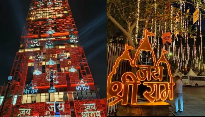 The Ambani’s Light Up Their House, Antilia With ‘Jai Shri Ram’ Holograms For Ram Mandir Inauguration