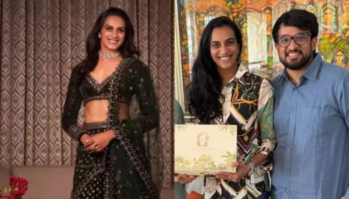 PV Sindhu Gets Engaged To Venkata Datta Sai, She Ditches Heavy Lehenga And Stuns In A Classy Dress