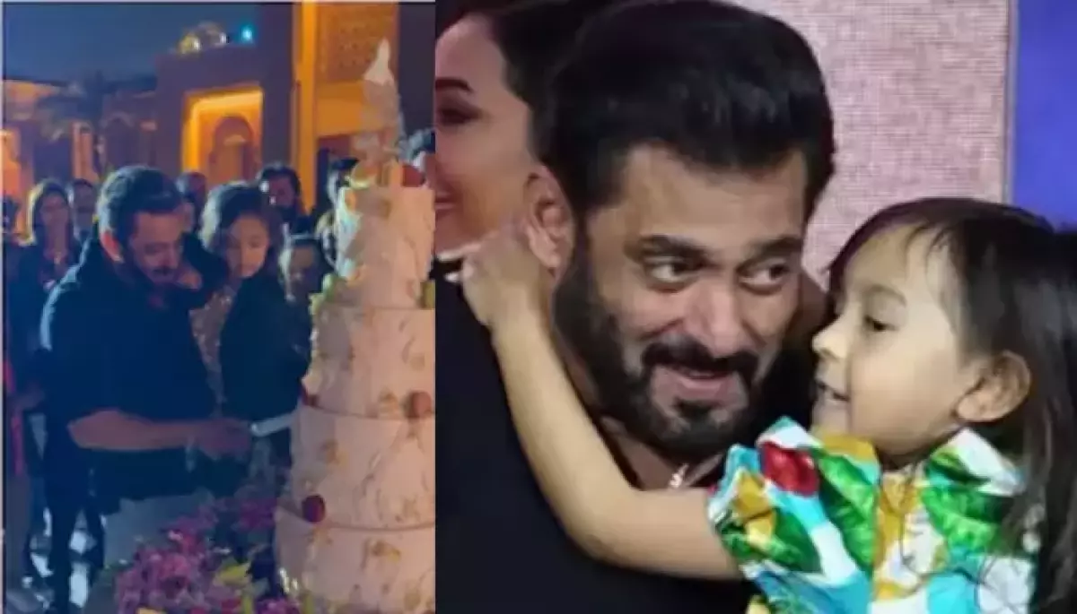 Salman Khan Cuts 4 Tiered Birthday Cake With Niece, Ayat At Party Hosted By Ambani’s In Jamnagar