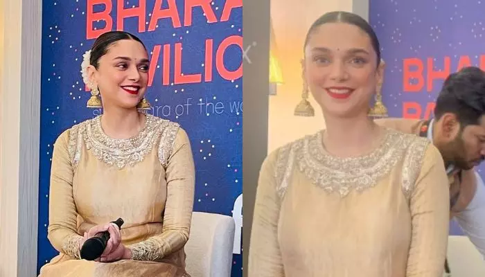Aditi Rao Hydari Stuns In Gold For Her First Look At Cannes, Flaunts Her  Culture In Ethnic Attire