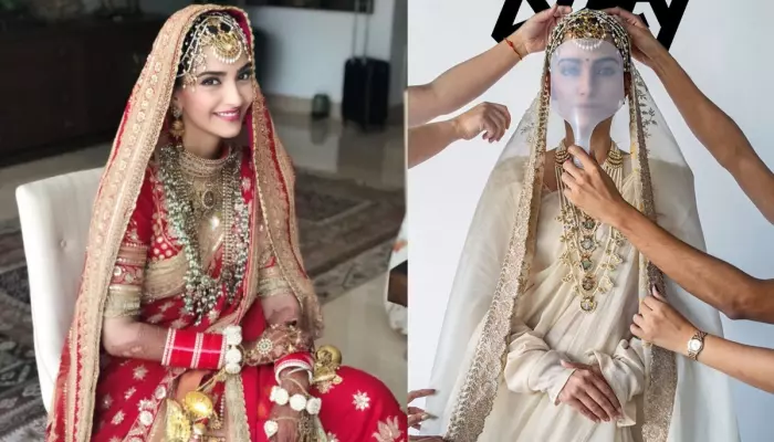 Sonam Kapoor Re-Wears Her Wedding Day’s Vintage Matha Patti For A Shoot