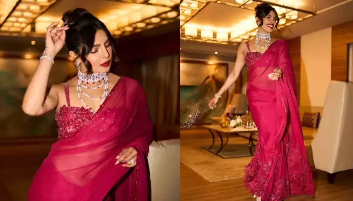 Priyanka Chopra Dons Bulgari Bracelet Of Rs. 31 Lakh With A Vintage Haar For Brother’s Wedding Event