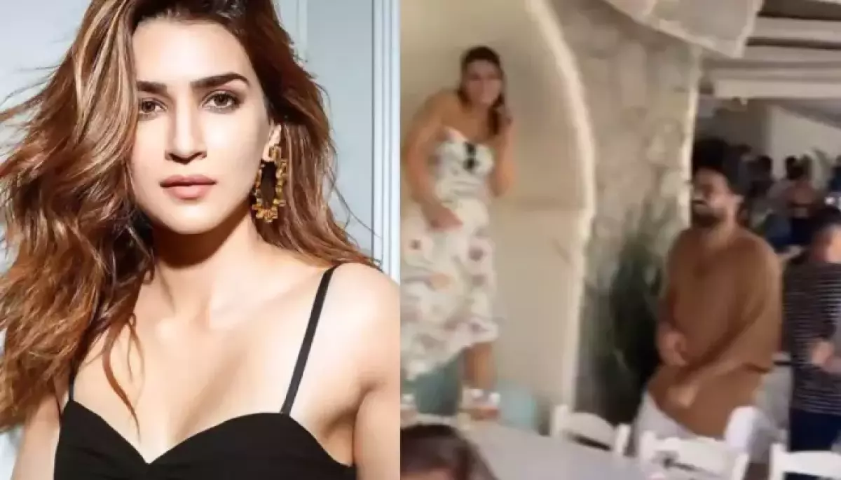 Kriti Sanon Gets Close To Alleged BF, Kabir As She Whispers In His Ear, Duo Grooves In A Viral Clip