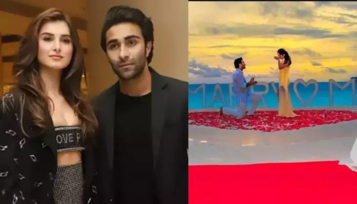 Tara Sutaria’s Ex, Aadar Jain Proposes His ‘First Crush’, Alekha Advani Amid A Dreamy Sunset View