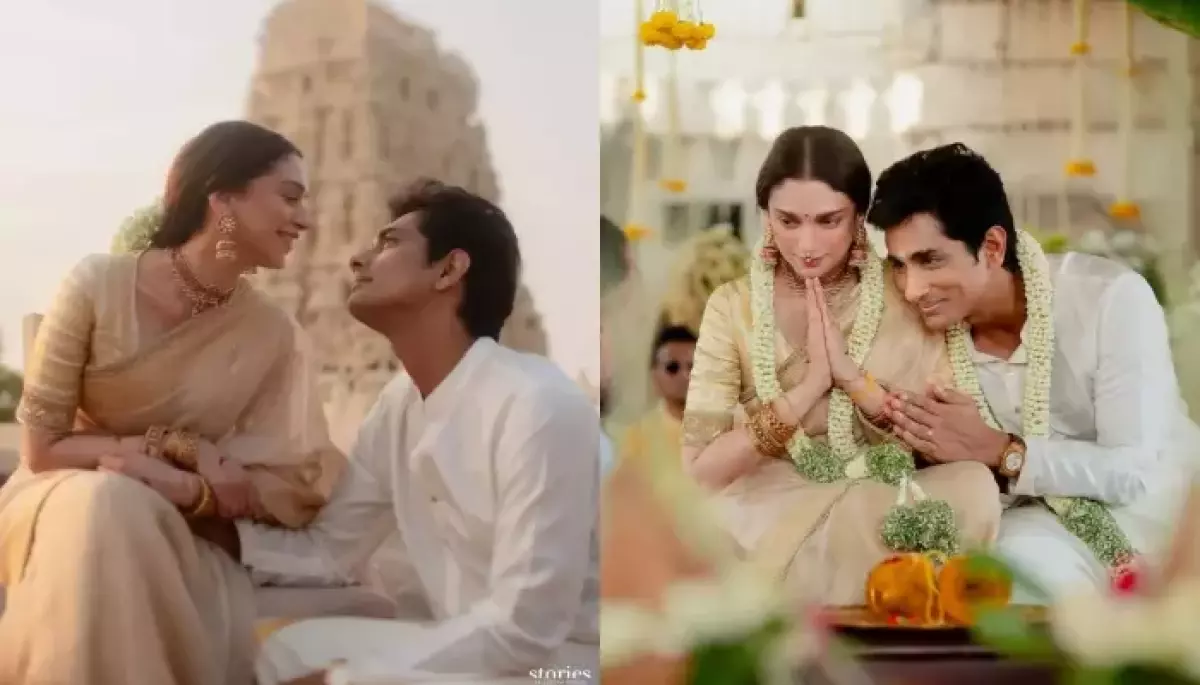 Aditi Rao Hydari Ties The Knot With Siddharth At 400-Year Old Temple, Dons A Minimal Look At Wedding