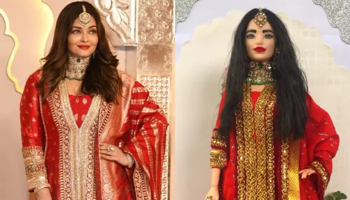 Sri Lankan Artist Creates 'Aishwarya Rai Doll', It's A Replica Of Her Look At Anant Ambani's Wedding