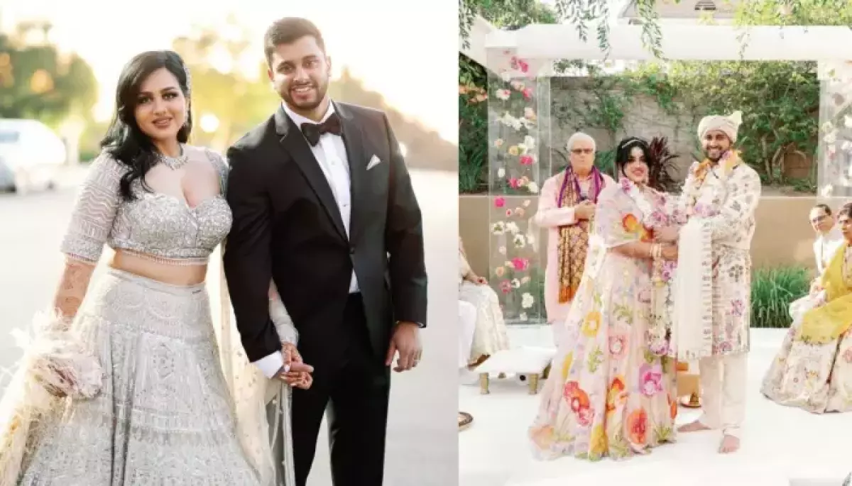 Indian-Californian Bride’s Filmy Wedding In USA, Flew India To Get Wedding Dress From Rahul Mishra