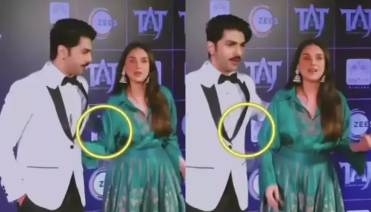 Aditi Rao Hydari Shrugs Off Taha Shah’s Hand After He Makes Her Uncomfortable, Walks Off Immediately