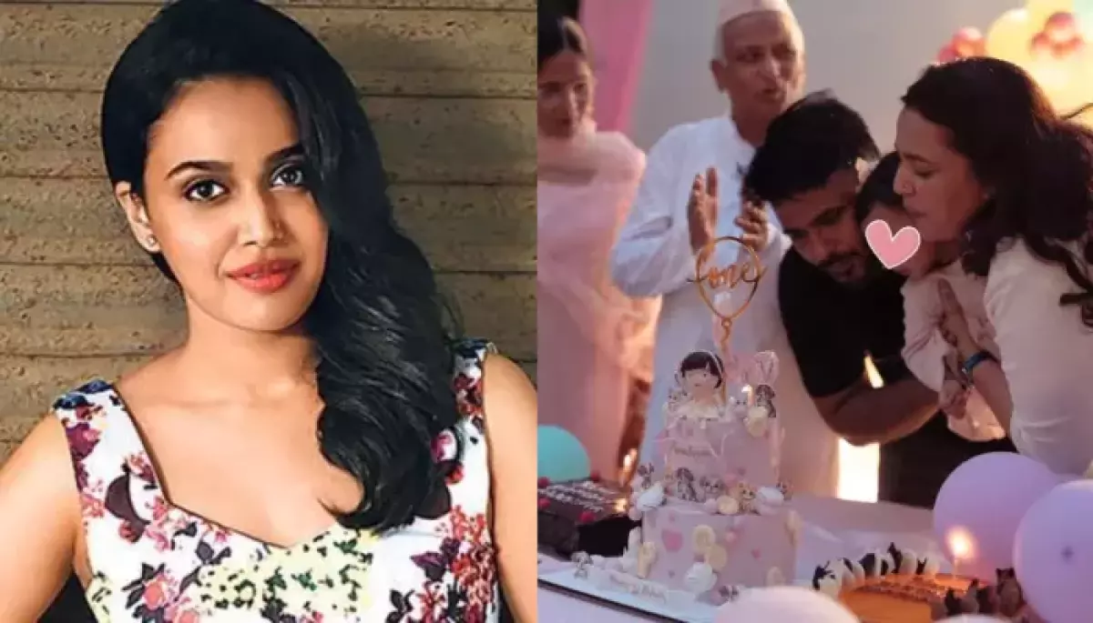 Swara Bhasker And Her Husband, Fahad Cut A Two Tier Cake For Their Daughter’s First Birthday