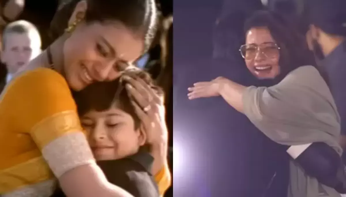 Kajol Reunites With On-Screen Son In K3G, Jibraan Khan After Over 20 Years, Duo Share Wholesome Hug