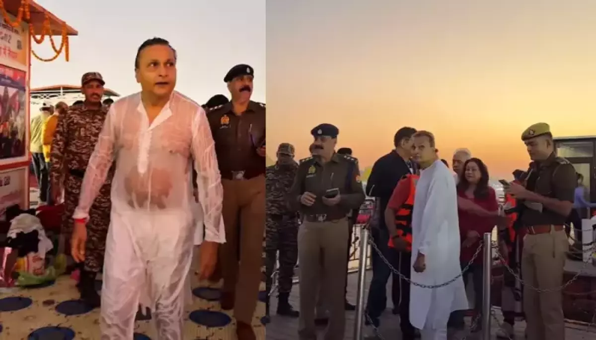 Anil Ambani Along With Wife, Tina Ambani Visits Maha Kumbh Mela, Industrialist Takes Holy Dip