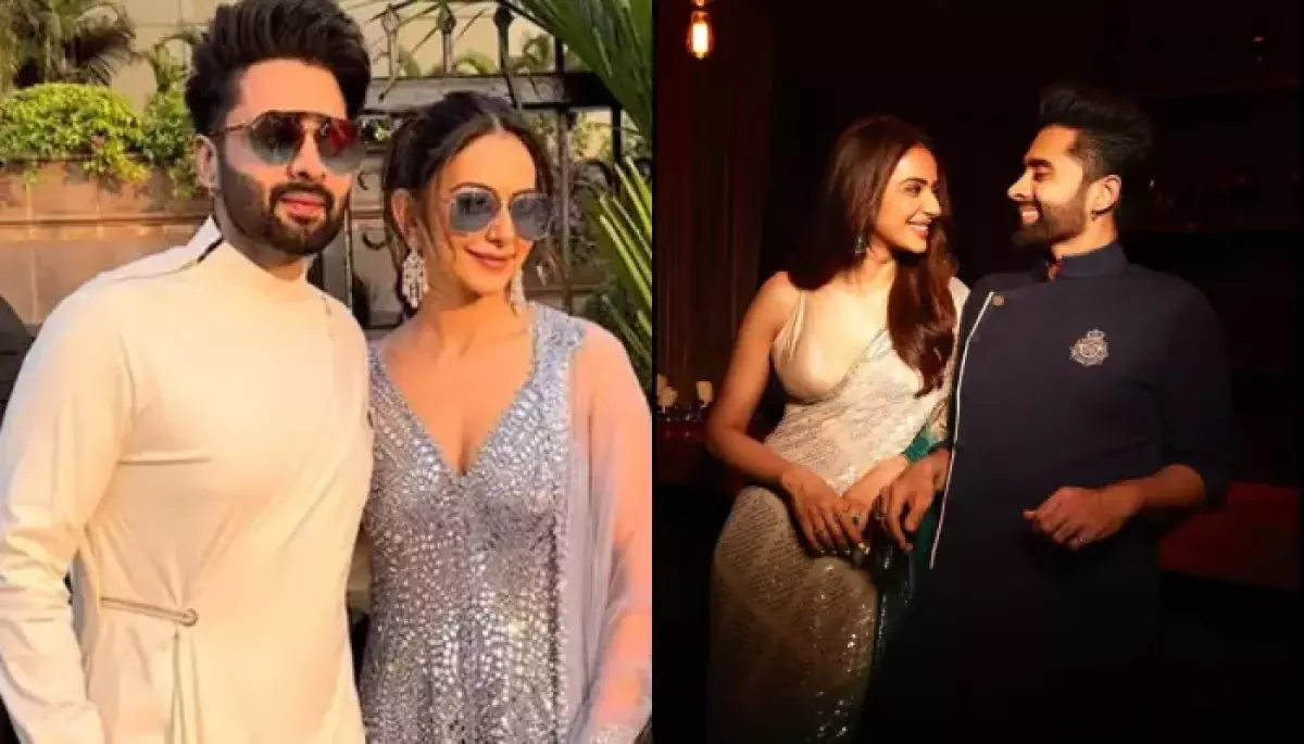 Rakul Preet Singh And Jackky Serve Fashion Goals As They Grace His Cousin Vicky’s Wedding Soiree