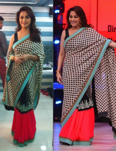 Madhuri Dixit recreates her purple saree look from 'Hum Aapke Hain Koun'