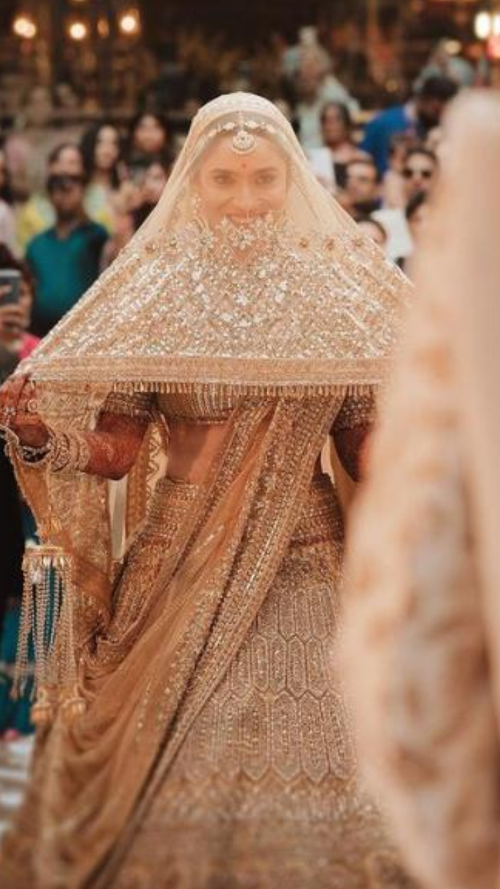 Buy Lehenga Wedding Guest in Rani Color Zardozi Embroidered, Zari Wok