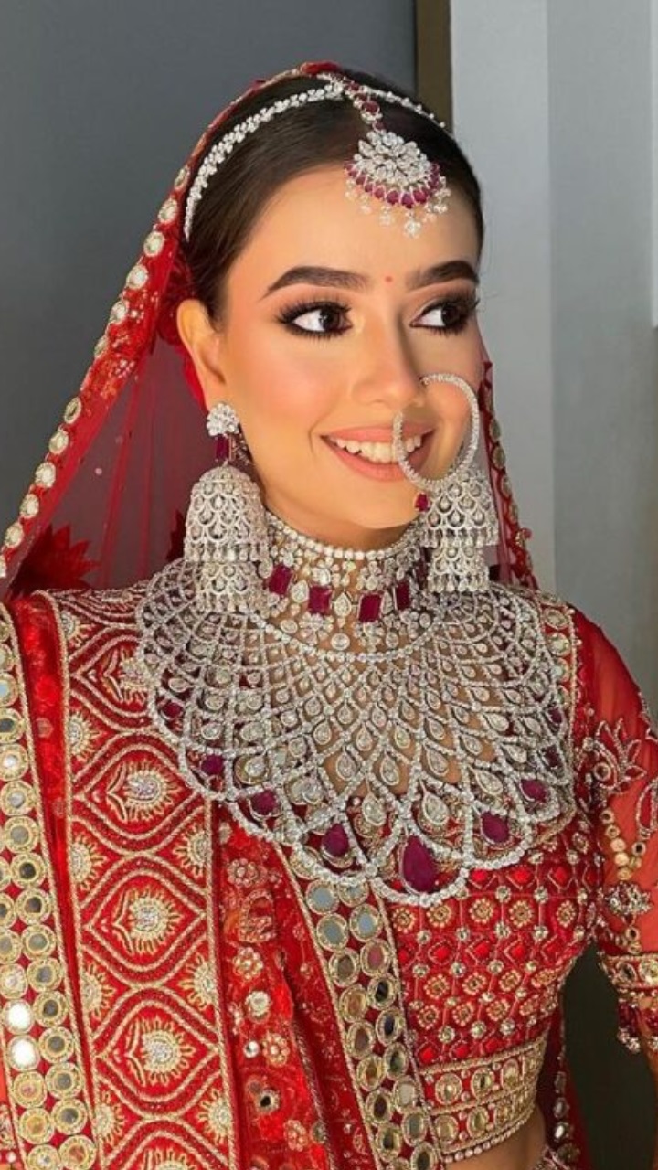 Bridal Lehenga - Wine Viscose Silk Traditional Bridal Lehenga Choli –  Empress Clothing