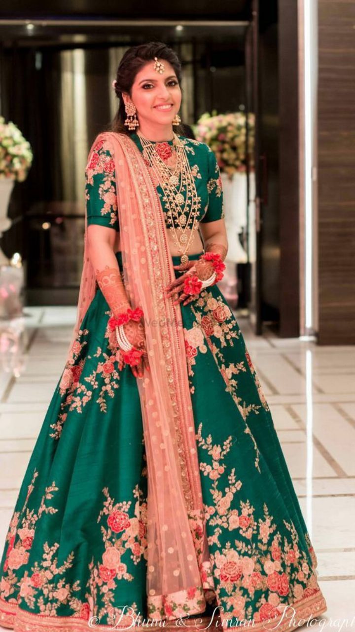 Peacock Green Designer Heavy Embroidered Bridal Lehenga | Wedding lehenga  designs, Party wear lehenga, Indian wedding outfits